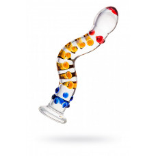 Фаллоимитатор стеклянный разноцветный 21 см Фаллоимитатор стеклянный разноцветный 21 см