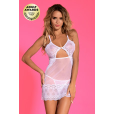 Комбинация и стринги Candy Girl Neve белые XL Комбинация и стринги Candy Girl Neve белые XL