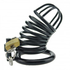 Насадка пояс верности мужская с кольцом металл черный Насадка пояс верности мужская с кольцом металл черный