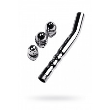 Анальный душ с тремя насадками серебряный 18 см Анальный душ с тремя насадками серебряный 18 см