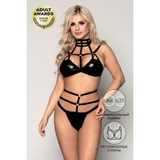 Комплект Candy Girl Skyla: бюстгальтер, стринги черный OS Комплект Candy Girl Skyla: бюстгальтер, стринги черный OS