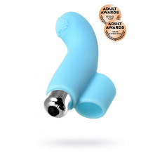 Вибронасадка на палец для точки G голубая 9,5 см