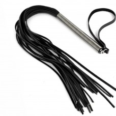 Плеть с бронзовой ручкой кожа черный 60 см Плеть с бронзовой ручкой кожа черный 60 см