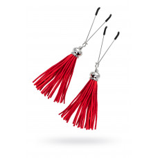 Зажимы на соски с кисточками из замши Pecado красные Зажимы на соски с кисточками из замши Pecado красные