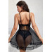 Пеньюар кружевной Шалунья с трусиками черный L Пеньюар кружевной Шалунья с трусиками черный L