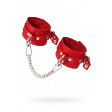 Оковы мягкие BDSM с люверсами натуральная кожа красные Оковы мягкие BDSM с люверсами натуральная кожа красные