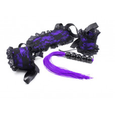 Кружевной набор: маска, оковы, флоггер Кружевной набор: маска, оковы, флоггер
