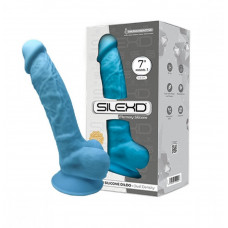 Фаллоимитатор SileXD Model 1 7 на присоске голубой 17,6 см Фаллоимитатор SileXD Model 1 7 на присоске голубой 17,6 см