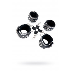 Кружевной бондажный комплект Marcus серебристый