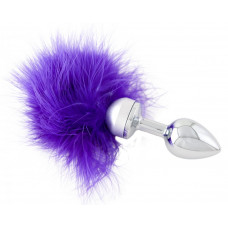 Анальная втулка маленькая с фиолетовой опушкой 8,5 см Анальная втулка маленькая с фиолетовой опушкой 8,5 см