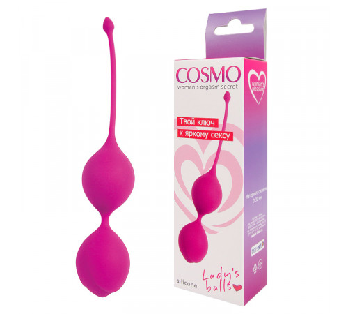 Вагинальные шарики Cosmo розовые 17 см