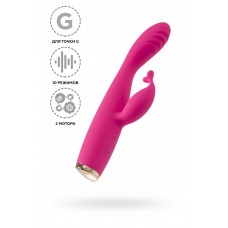 Вибратор для точки G с клиторальной стимуляцией розовый 19,5 см Вибратор для точки G с клиторальной стимуляцией розовый 19,5 см