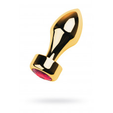 Анальная втулка с красным кристаллом Butt Plug Gold 10,8 см Анальная втулка с красным кристаллом Butt Plug Gold 10,8 см