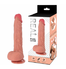 Реалистичный фаллоимитатор Real Dual Layer 17 см