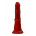 Вибратор Black&Red Monster Rex красный 24,5 см