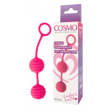 Вагинальные шарики Cosmo розовые неон 17 см Вагинальные шарики Cosmo розовые неон 17 см