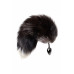 Анальная втулка с хвостом черно-бурой лисы 2,7 см