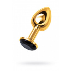 Анальная втулка с кристаллом Small Gold черный 7,5 см Анальная втулка с кристаллом Small Gold черный 7,5 см