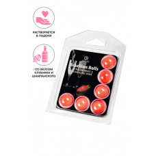 Массажное масло Secret Play Brazilian Balls клубника и шампанское 6 шт Массажное масло Secret Play Brazilian Balls клубника и шампанское 6 шт
