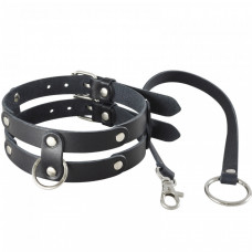 Ошейник Sitabella Грация с поводком черный Ошейник Sitabella Грация с поводком черный