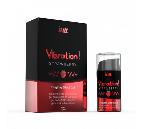 Гель Intt с эффектом вибрации Strawberry 15 мл