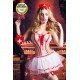 Костюм медсестры Candy Girl Lola боди, юбка, чулки, головной убор, маска, аксессуар OS