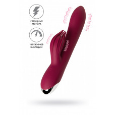 Вибратор с клиторальным стимулятором LEroina Sangra бордовый 20,5 см Вибратор с клиторальным стимулятором LEroina Sangra бордовый 20,5 см