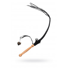 Кнут плетеный Pecado из натуральной кожи черный 65 см