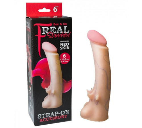 Насадка для страпона F Real Standard с коннектором 19,5 см