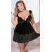 Пеньюар с цветочным рисунком Volare с трусиками черный L/XL Пеньюар с цветочным рисунком Volare с трусиками черный L/XL