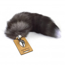 Анальная втулка Sitabella с темно-серым хвостом 7,5 см Анальная втулка Sitabella с темно-серым хвостом 7,5 см