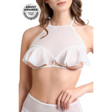 Эротический бралетт Erolanta Karen с открытой грудью белый 50-52 Эротический бралетт Erolanta Karen с открытой грудью белый 50-52