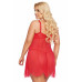Ночная сорочка SoftLine Collection Carla и стринги красные XXL