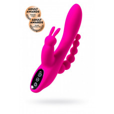 Тройной вибростимулятор Spanky силикон розовый 21 см Тройной вибростимулятор Spanky силикон розовый 21 см