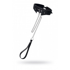 Ошейник-воротник с поводком Pecado черный Ошейник-воротник с поводком Pecado черный