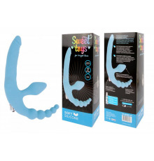Страпон двойной Sweet toys голубой 34 см