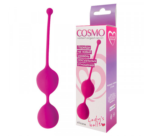 Вагинальные шарики Cosmo розовые 16 см