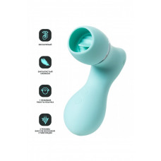 Вакуумный стимулятор клитора с язычком Dingo мятный