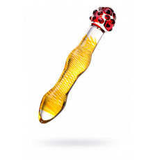 Фаллоимитатор Sexus Glass стеклянный желтый 18 см