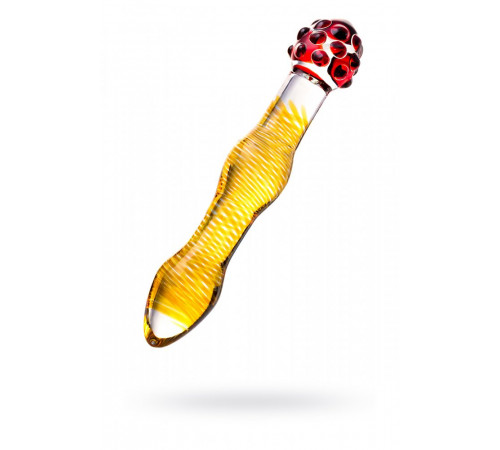 Фаллоимитатор Sexus Glass стеклянный желтый 18 см