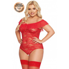 Боди SoftLine Collection Kamila красное XL Боди SoftLine Collection Kamila красное XL