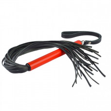 Плеть Sitabella черная кожа красная рукоять 47 см