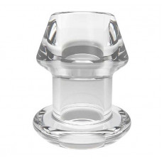 Анальная пробка с тоннелем Warmy прозрачная 6.2 см