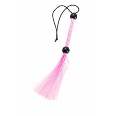 Флоггер с резиновыми хвостами розовый 28 см (в пакете)