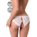 Эротические трусики Erolanta Alla кружевные белые 46-48 в пакете