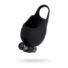 Чехол для мошонки с эрекционным кольцом и вибрацией Attraction Erotist силикон чёрный Чехол для мошонки с эрекционным кольцом и вибрацией Attraction Erotist силикон чёрный