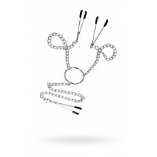 Зажимы для сосков и клитора TOYFA Theatre на цепочке Зажимы для сосков и клитора TOYFA Theatre на цепочке