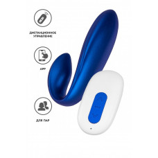 Вибратор для пар L`Eroina с пультом синий 16,5 см Вибратор для пар L`Eroina с пультом синий 16,5 см