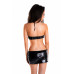 Комплект Glossy Brianna из материала Wetlook черный XL Комплект Glossy Brianna из материала Wetlook черный XL