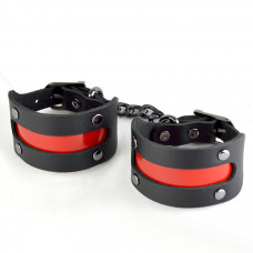 Наручники Sitabella Пятница черный-красный кожа Наручники Sitabella Пятница черный-красный кожа